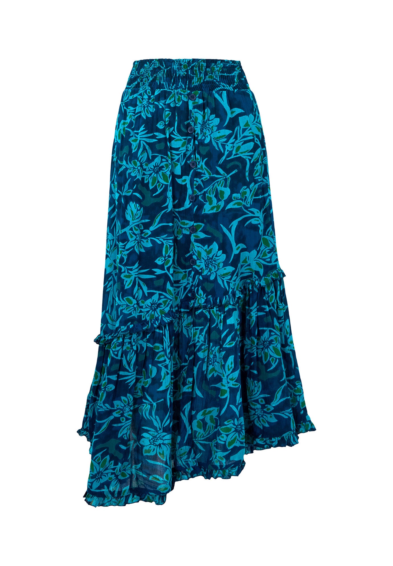 Crinkle Ruffle Maxi Skirt image number 5