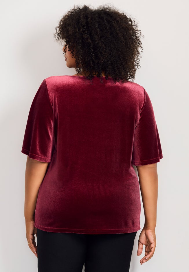 Kimono Velour Sleeve Tee image number 1