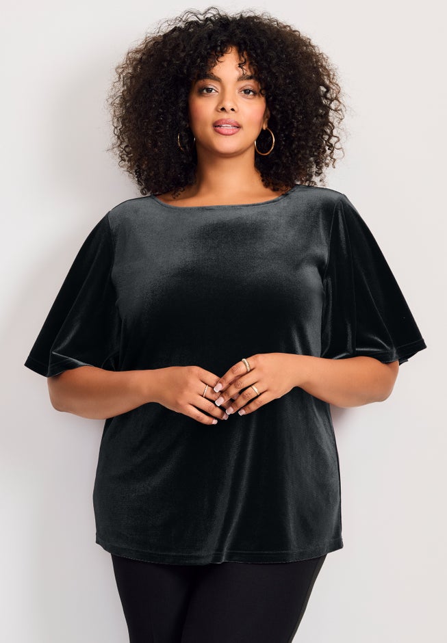 Kimono Velour Sleeve Tee image number 0