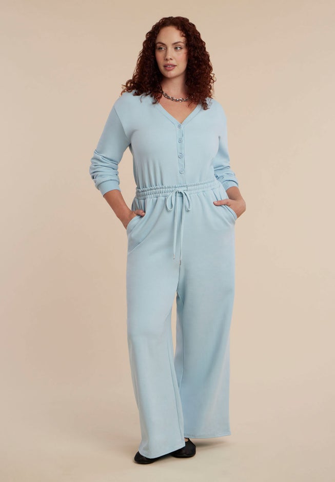 Button Up Long Sleeve Jumpsuit image number 4