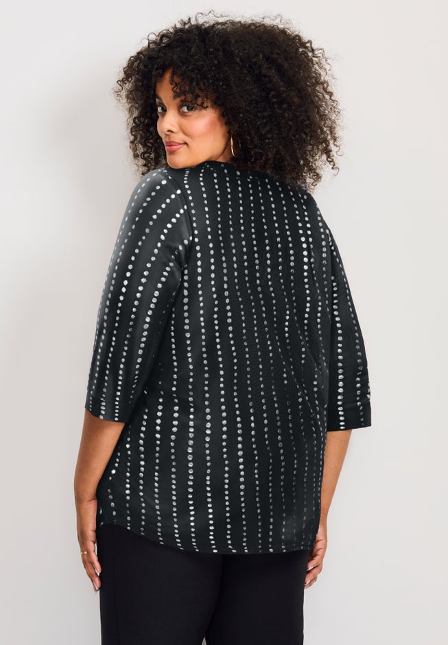 Split-Neck Foil Top image number 1