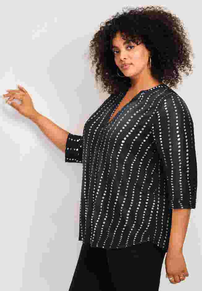 Split-Neck Foil Top image number 2