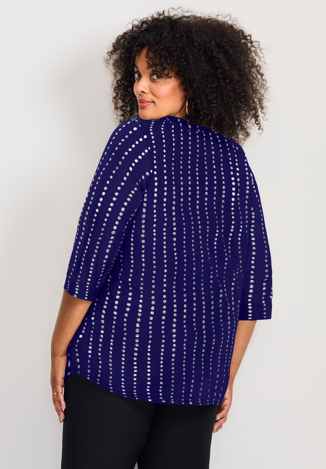 Split-Neck Foil Top image number 1