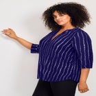 Split-Neck Foil Top image number null