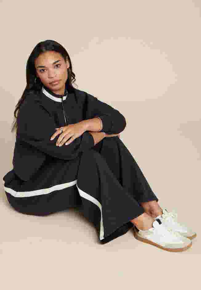Quarter Zip Stripe Detail Sweatshirt image number 2