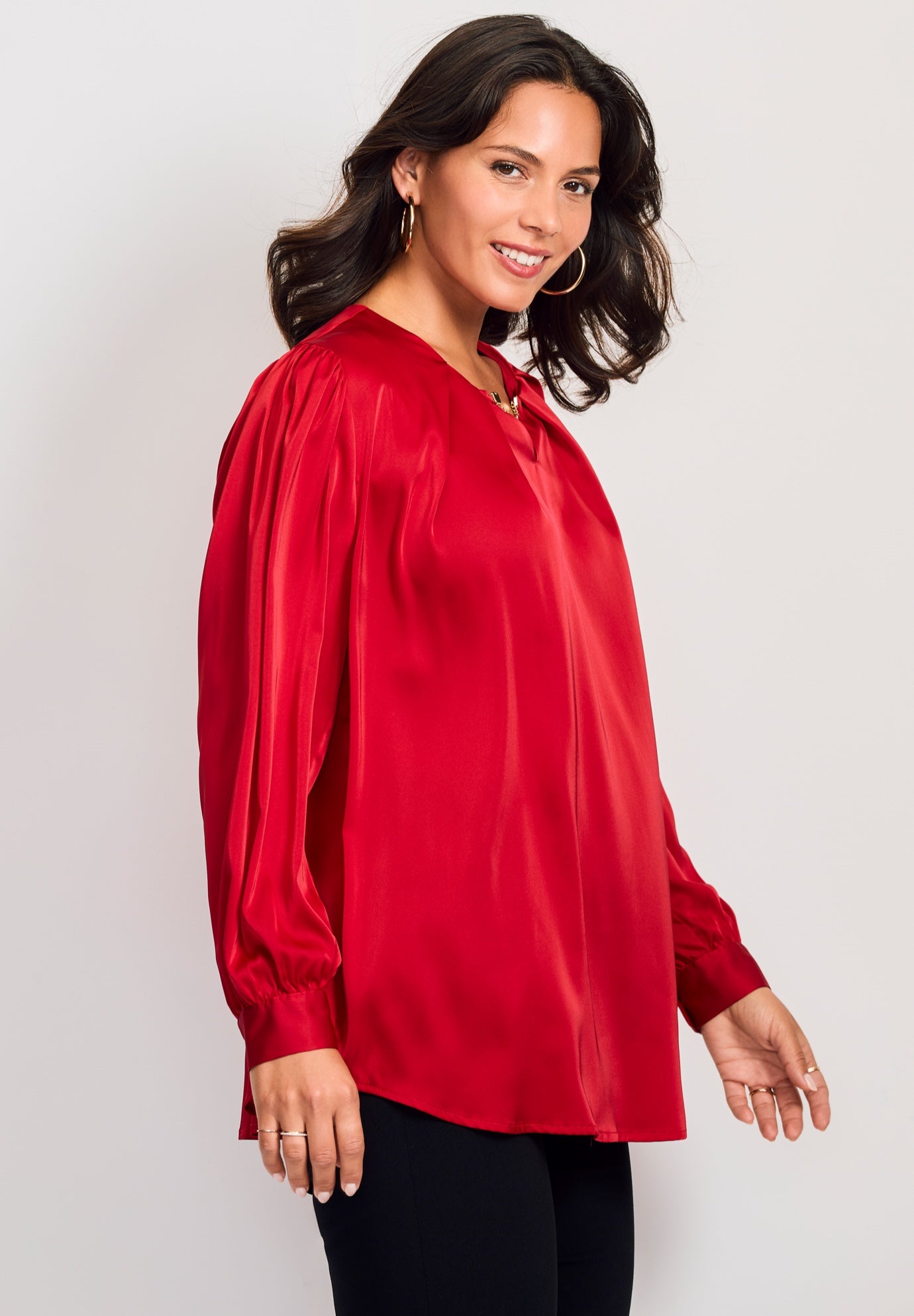 Chain Detail Satin Top image number 2