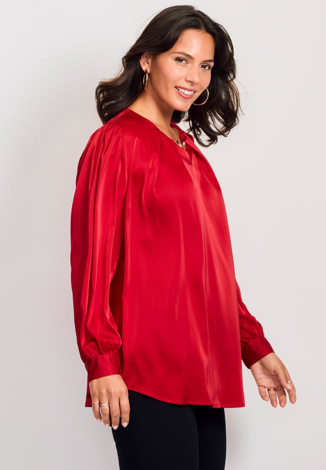 Chain Detail Satin Top image number 2