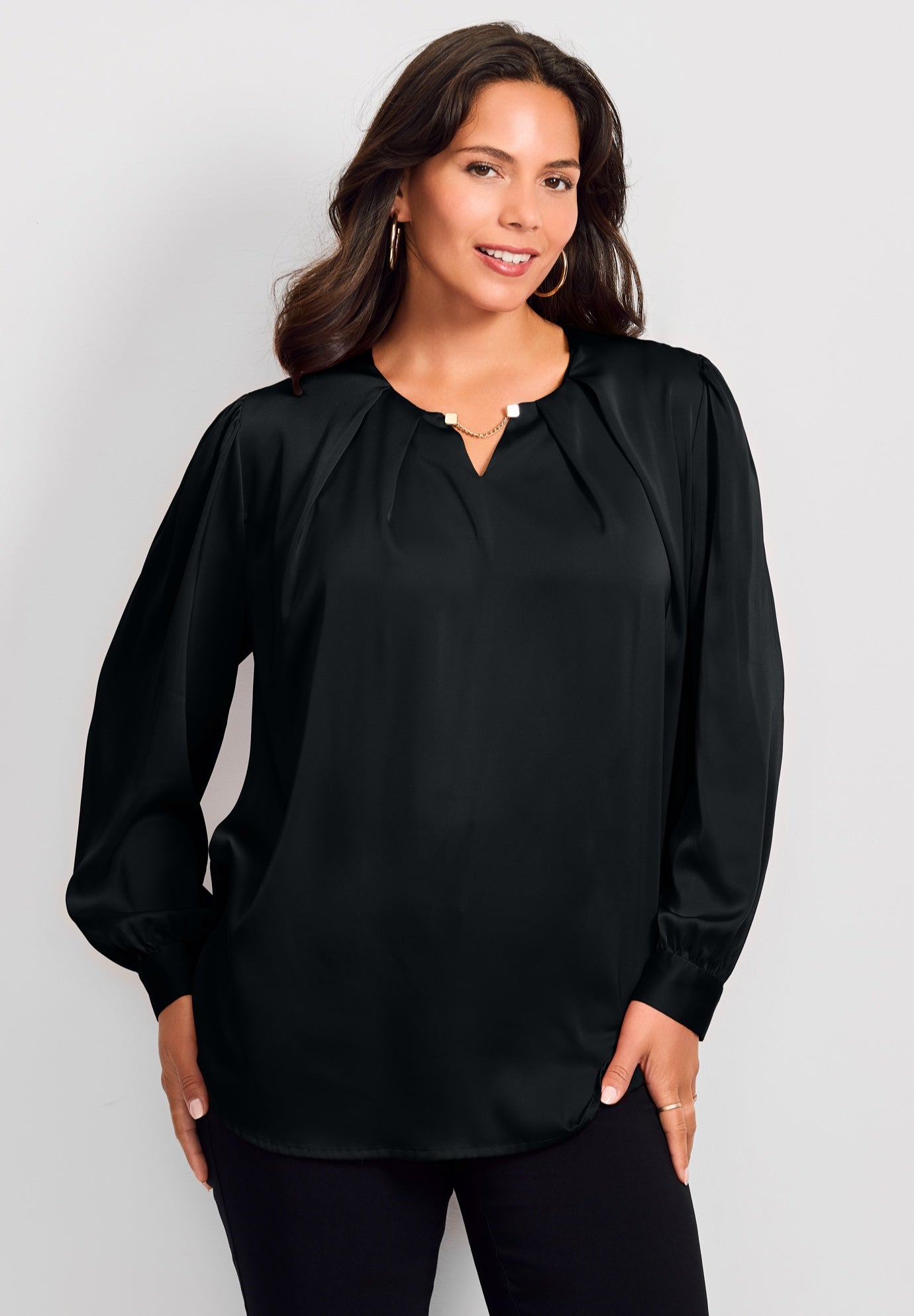 Chain Detail Satin Top image number 0