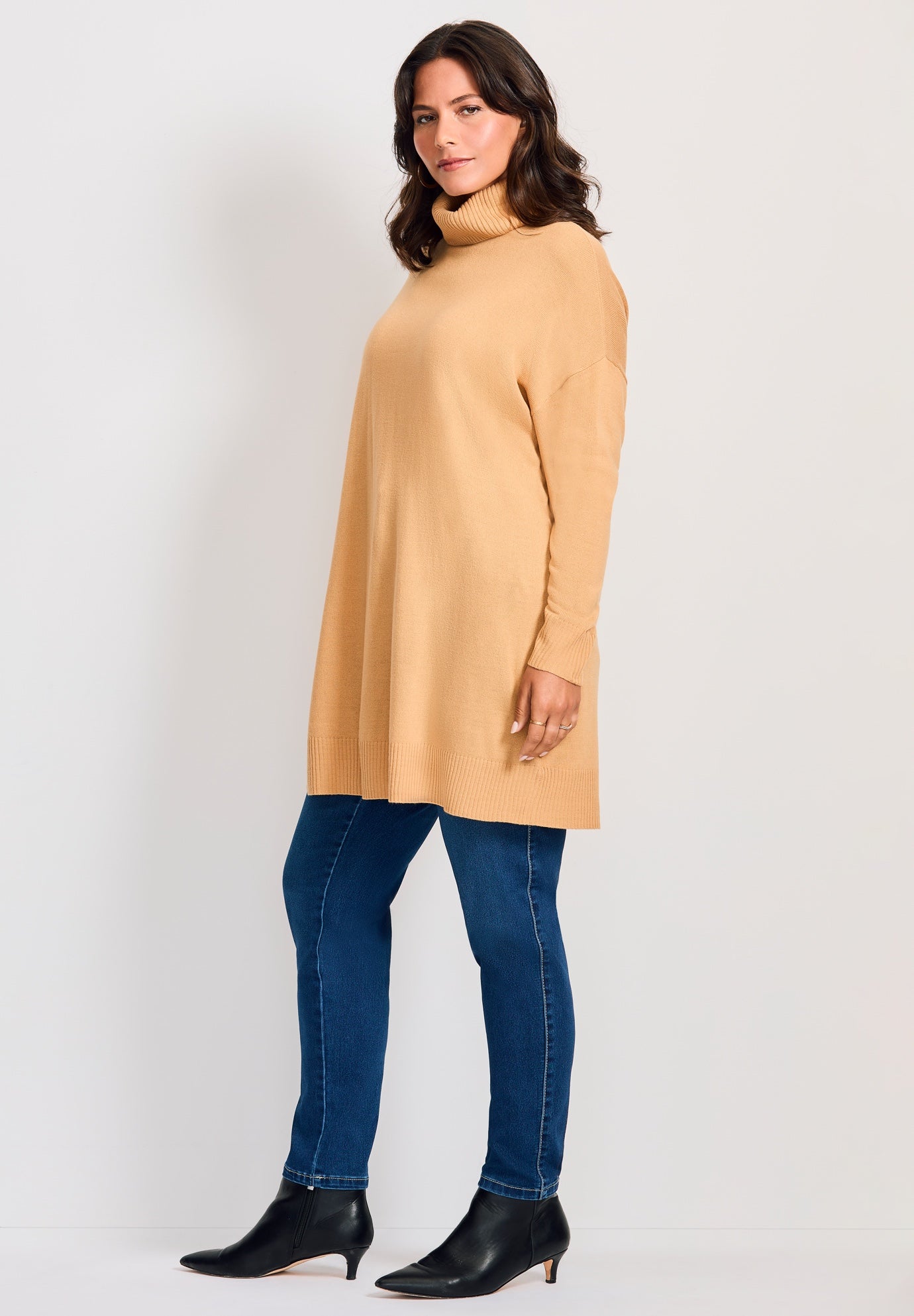 Turtleneck Tunic Sweater image number 2