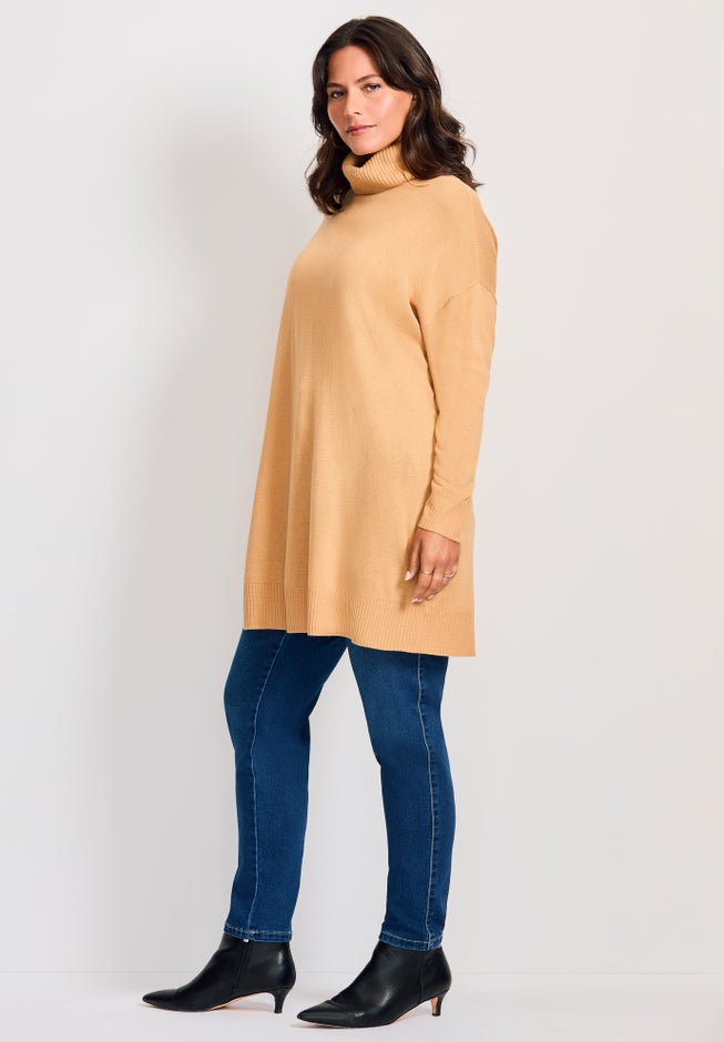 Turtleneck Tunic Sweater image number 2