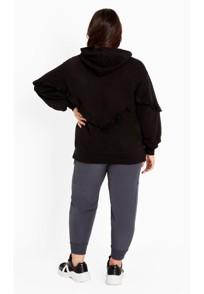 Frill Eggplant Hoodie image number 3