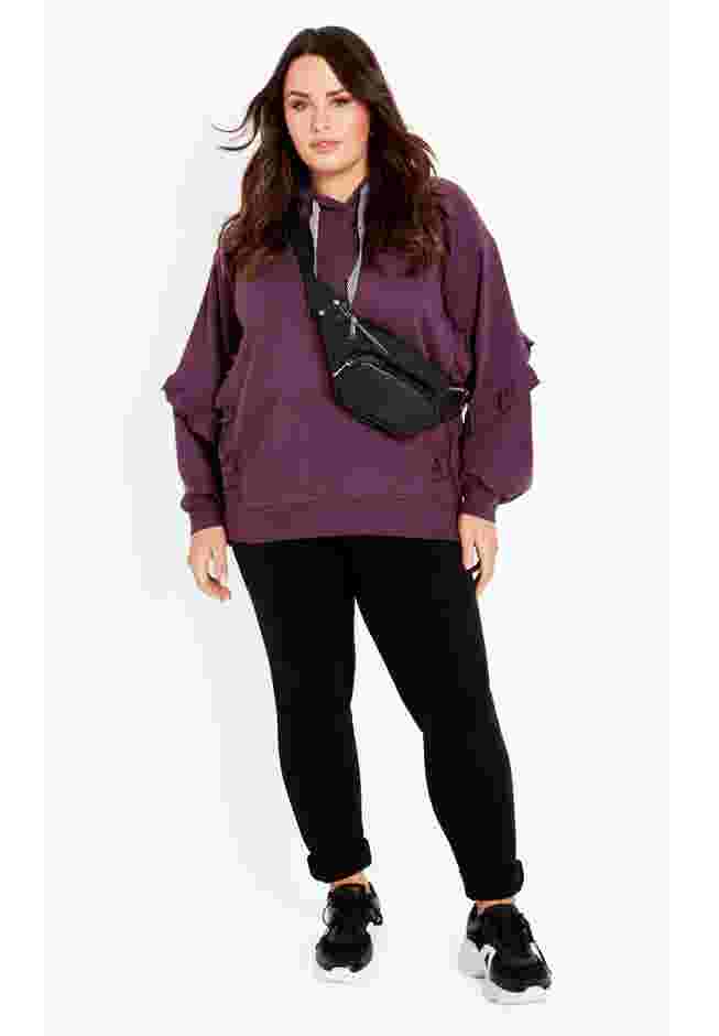 Frill Eggplant Hoodie image number 1