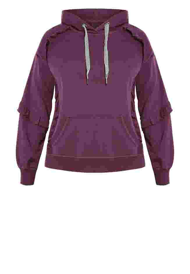 Frill Eggplant Hoodie image number 4