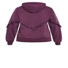 Frill Eggplant Hoodie image number null