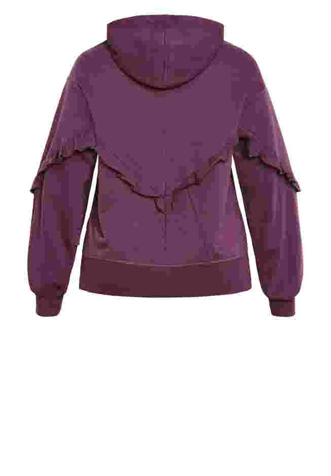 Frill Eggplant Hoodie image number 5