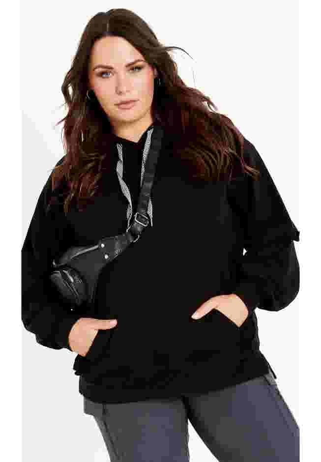 Frill Eggplant Hoodie image number 0