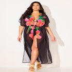  Open Front Tie-Waist Maxi Cover Up image number null