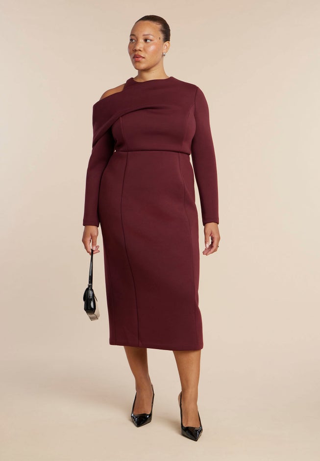 Drape Effect Midi Dress image number 1