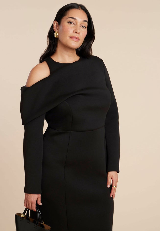 Drape Effect Midi Dress image number 1