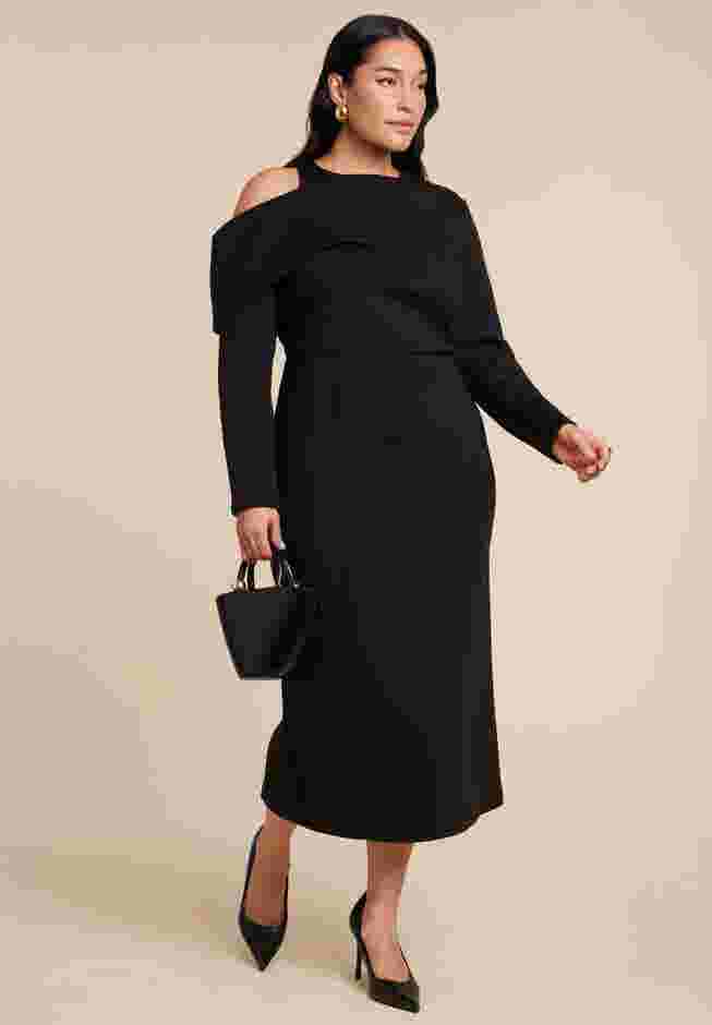 Drape Effect Midi Dress image number 0