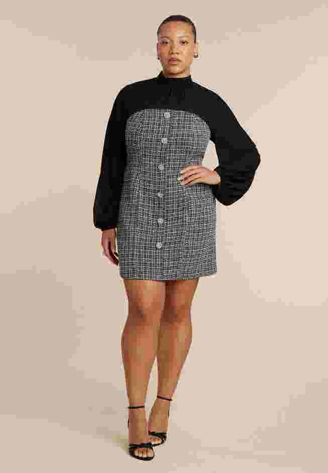 Tweed Twofer Mini Dress image number 0