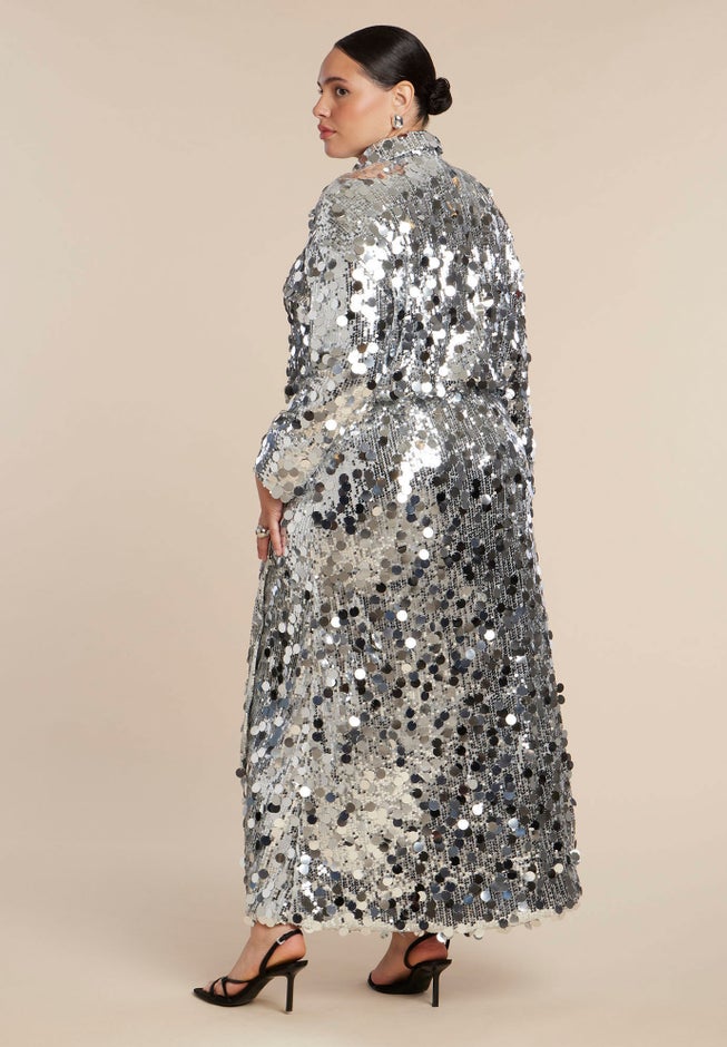 Sequin Shirt Dress image number 2