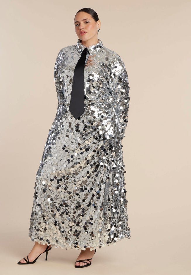 Sequin Shirt Dress image number 4