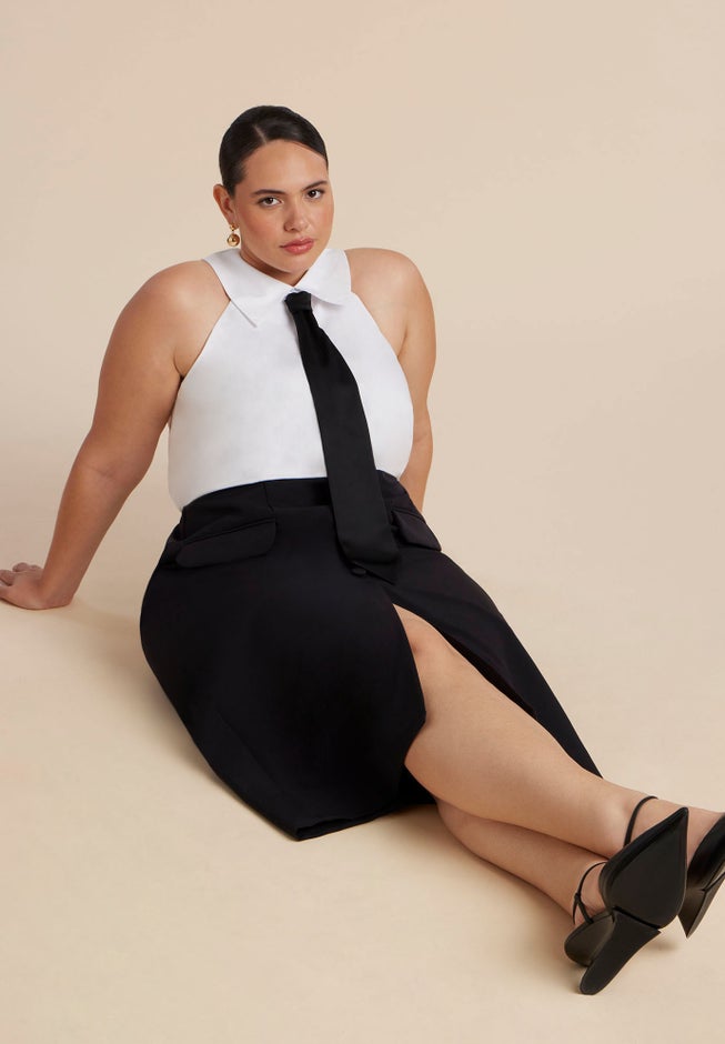 Tie Detail Midi Dress image number 3