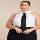 Tie Detail Midi Dress image number null