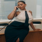 Tie Detail Midi Dress image number null