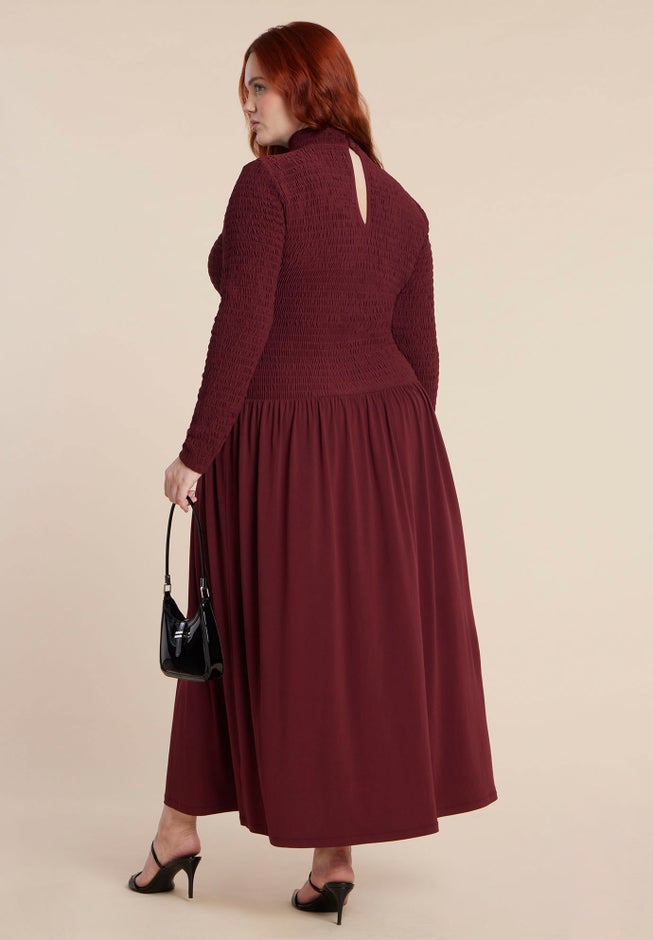 Smocked Midi Dress image number 1