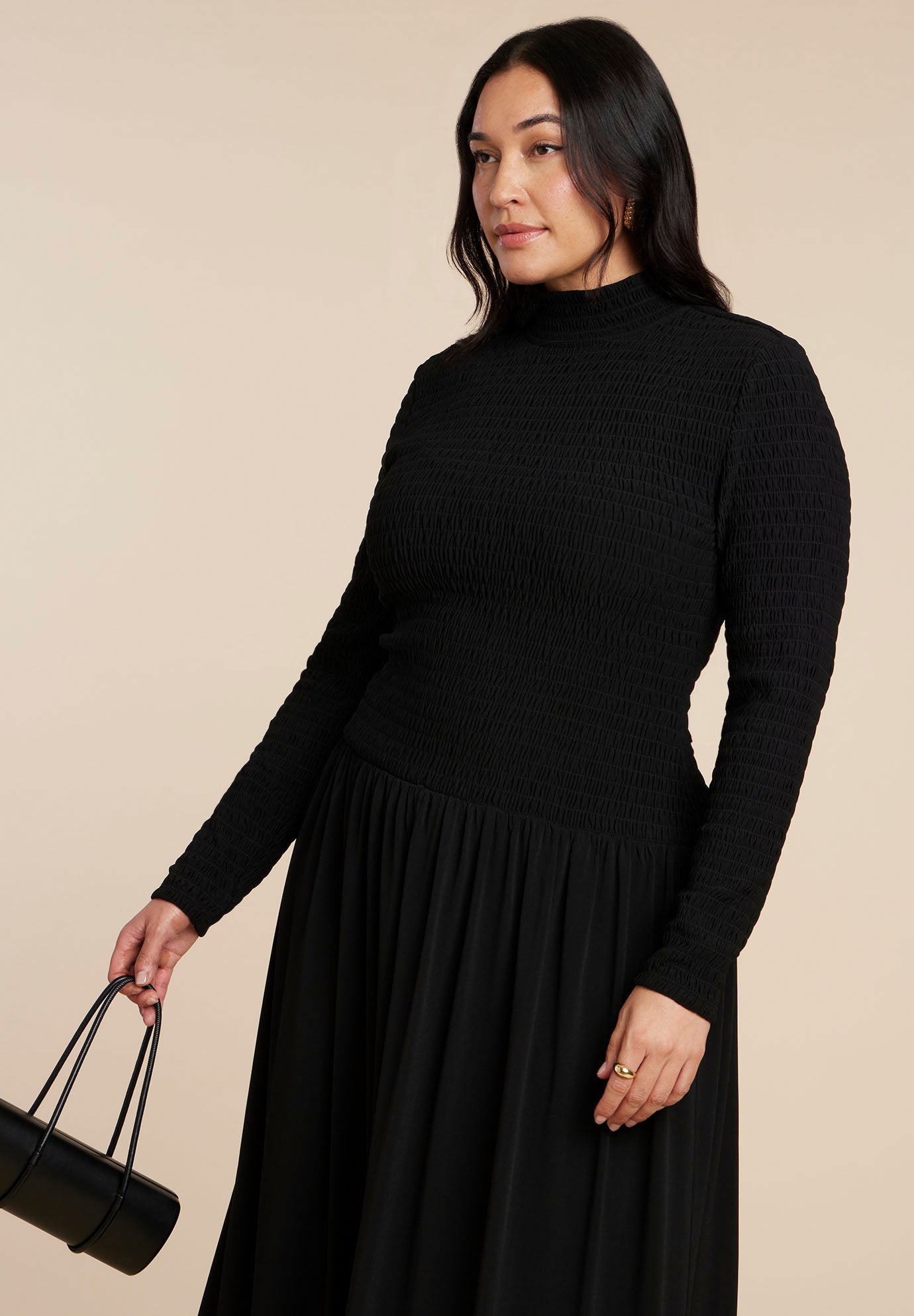 Smocked Midi Dress image number 1