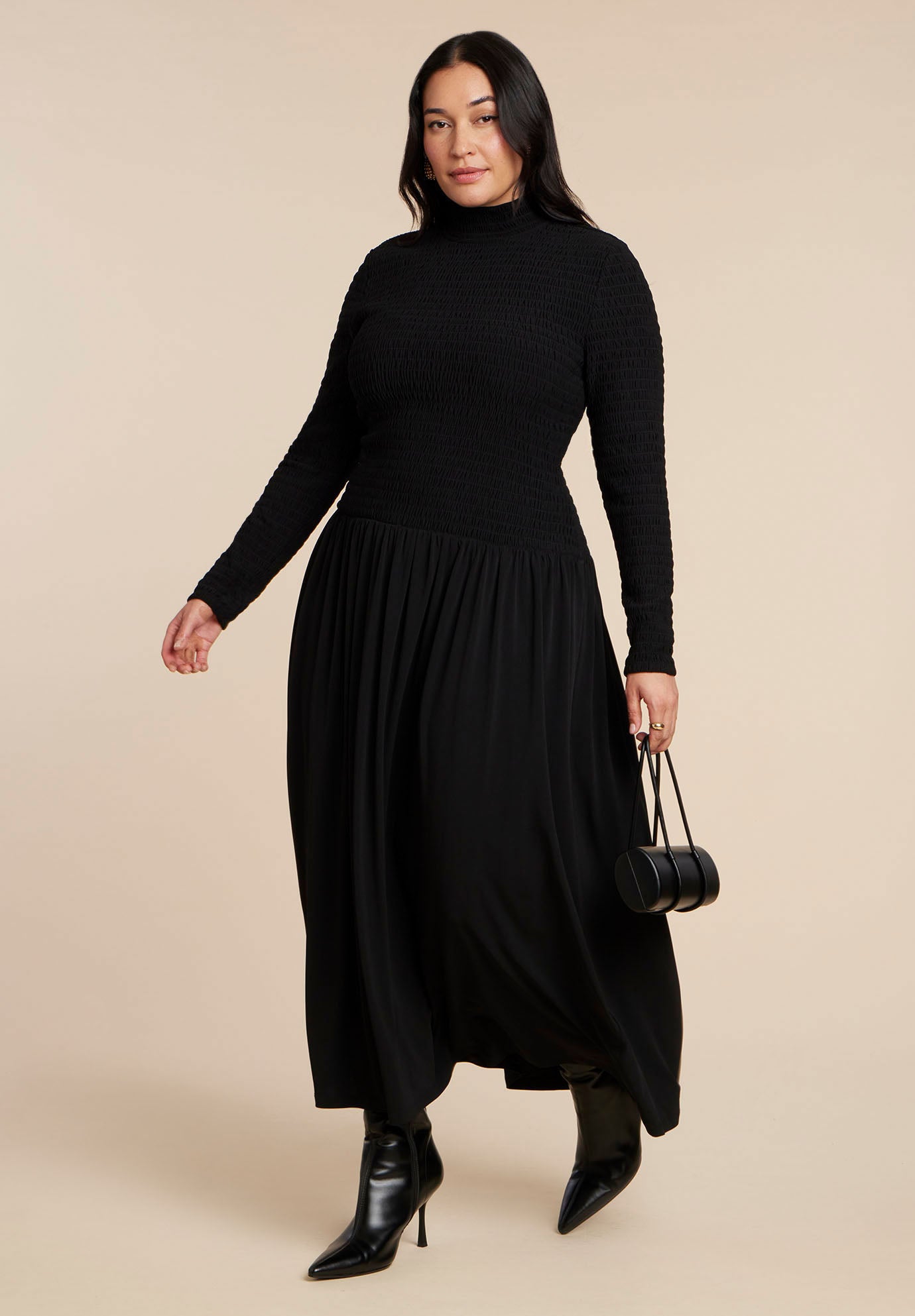 Smocked Midi Dress image number 0