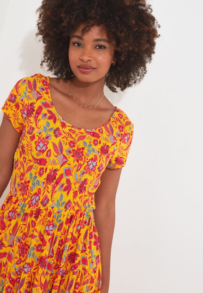 Short Sleeve Flowy Maxi Dress image number 1
