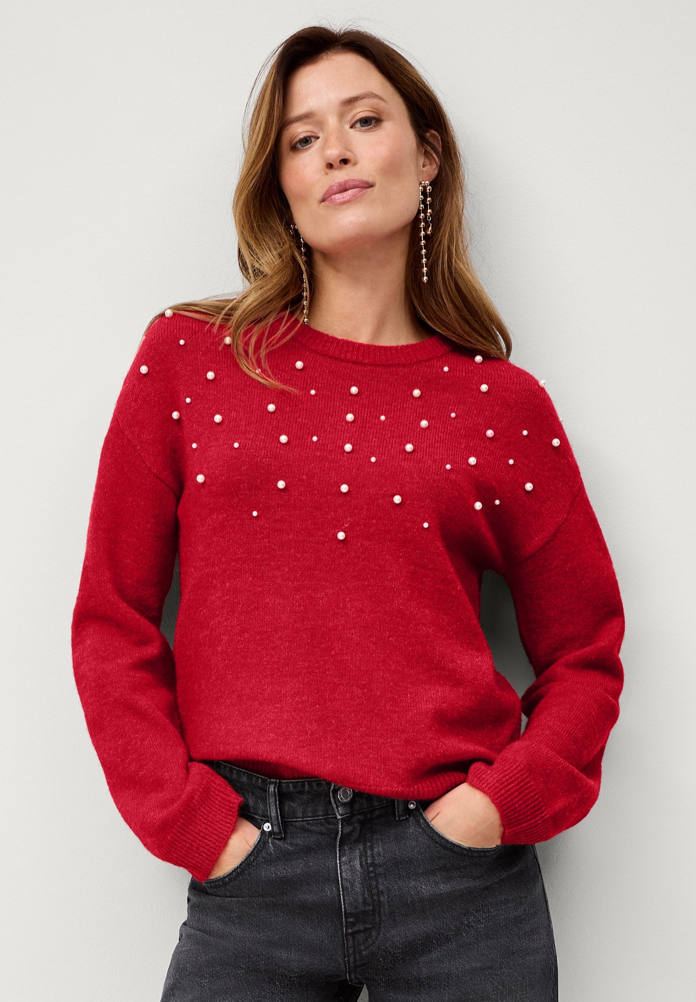 Pearl Embellished Pullover image number 0