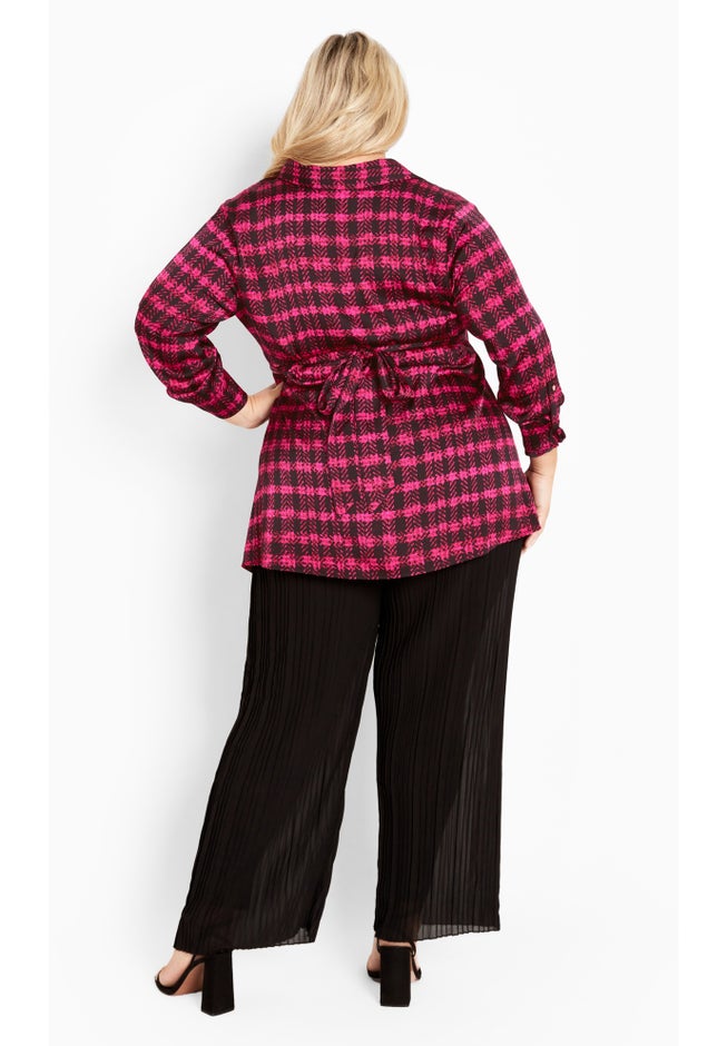 Eva Longline Gold Waist Belt Print Shirt image number null