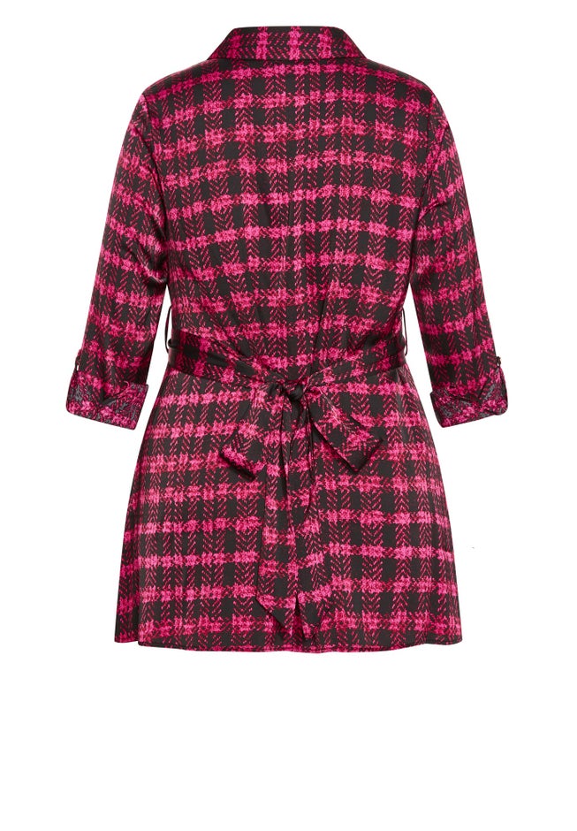 Eva Longline Gold Waist Belt Print Shirt image number null