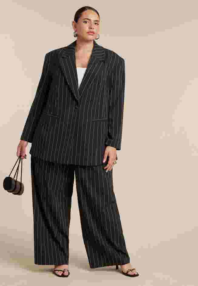 Wide Leg Pinstripe Trouser image number 3
