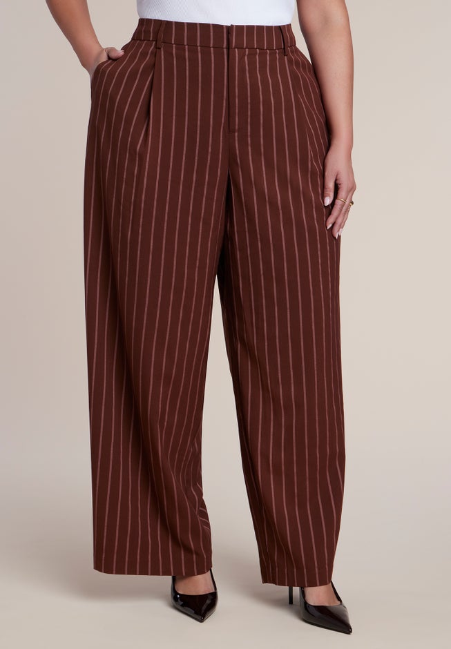 Wide Leg Pinstripe Trouser image number 1