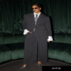 Wide Leg Pinstripe Trouser image number null