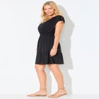 Pack & Go Wrinkle-Resistant V-Neck Short Sleeve Cover Up Dress image number null