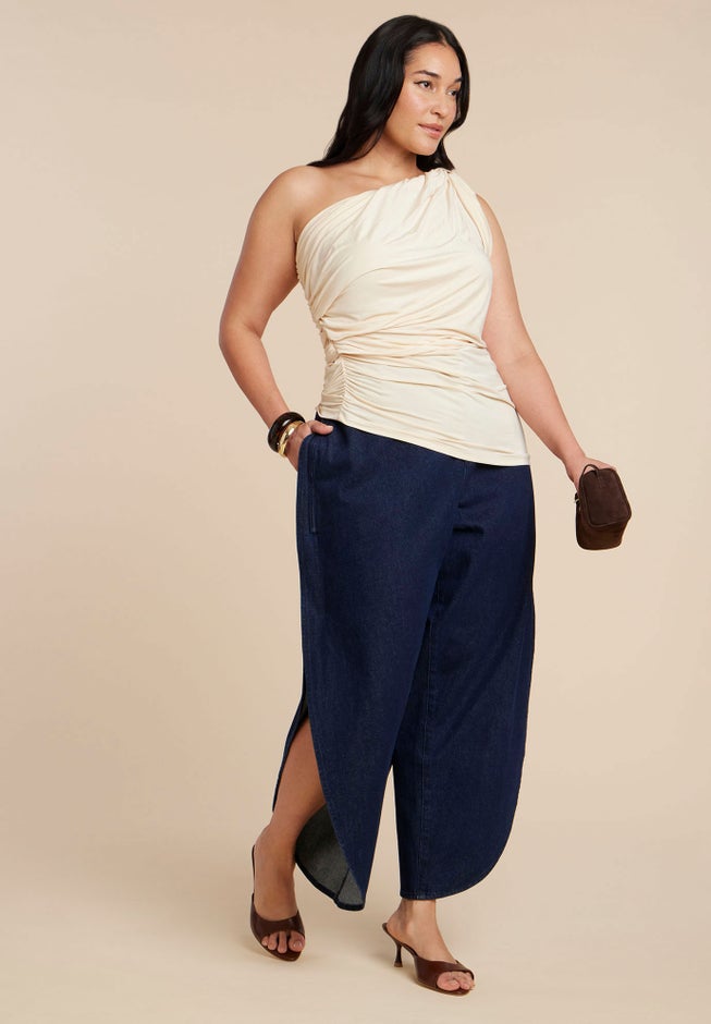 Sheer Twist Drape Top image number 5