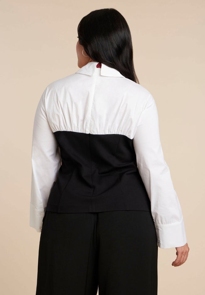 Bustier Button Up Twofer image number 7