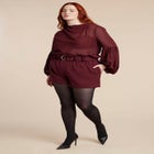 Sheer Balloon Sleeve Blouse image number null