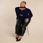 Turtleneck Belted Sweater image number null