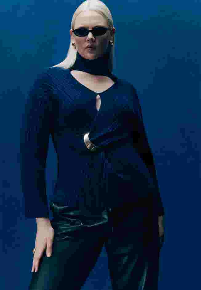 Turtleneck Belted Sweater image number 0