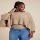 Layered Cape Sweater image number null