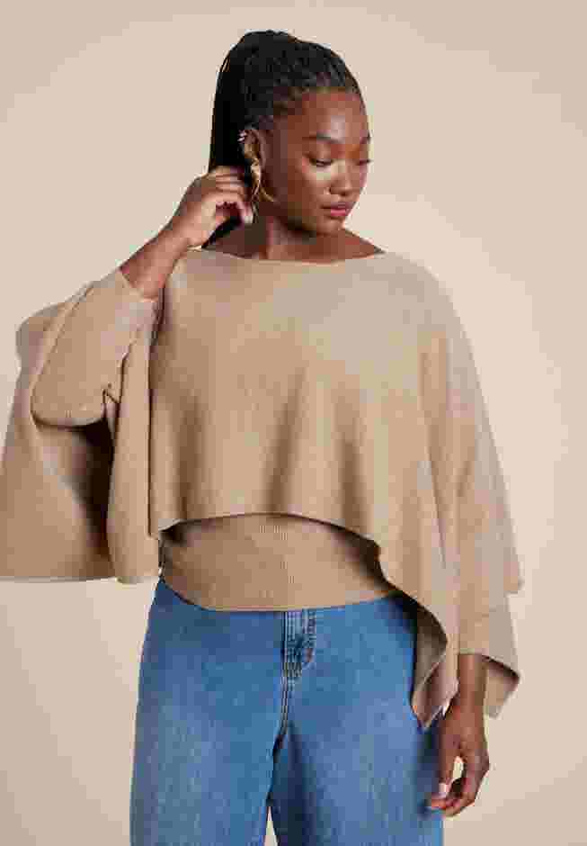 Layered Cape Sweater image number 3