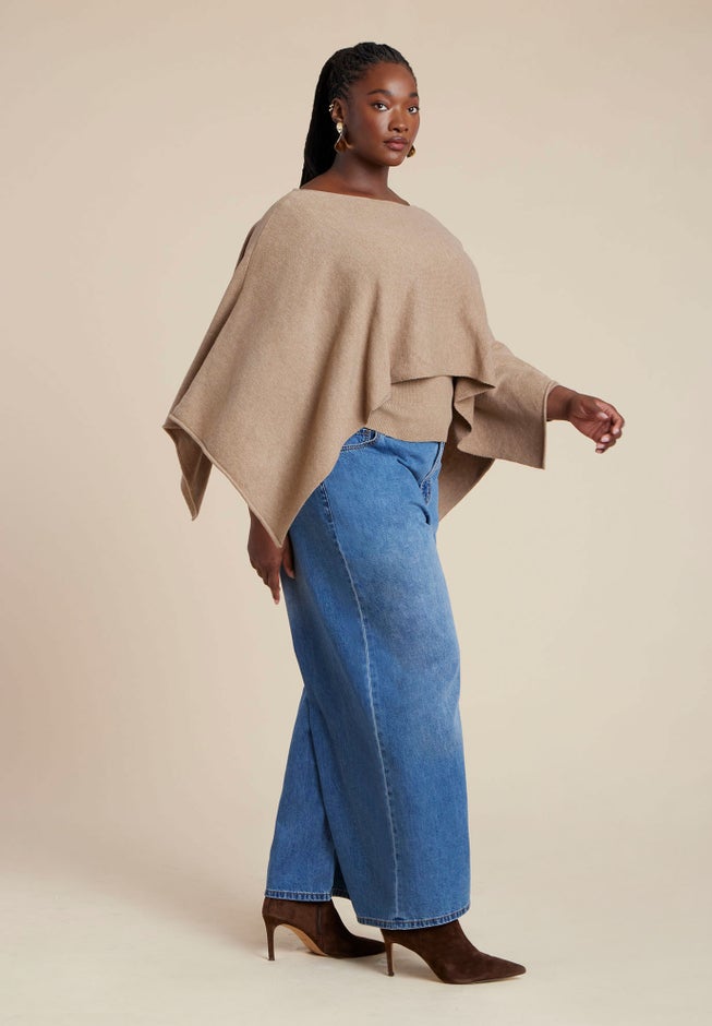 Layered Cape Sweater image number 4