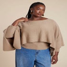 Layered Cape Sweater image number null